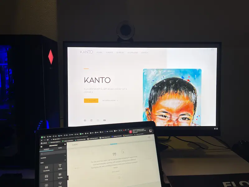 Interface design for KANTO - WordPress / Elementor project